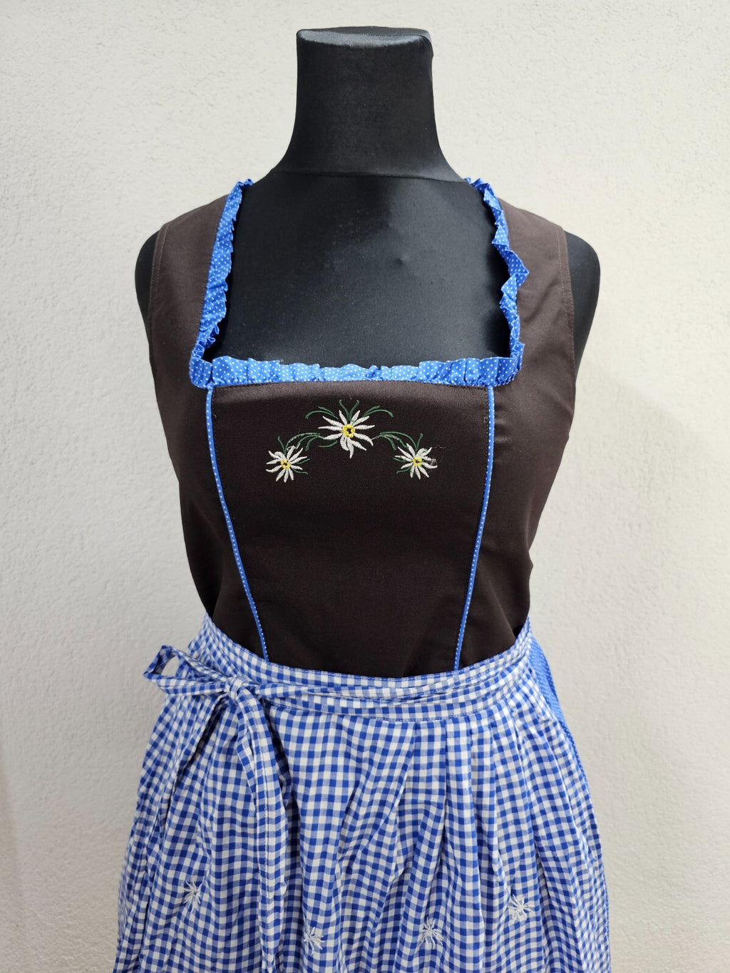 EK5674 Damen Dirndl von NKD, braun/blau/weiß, Gr. 441