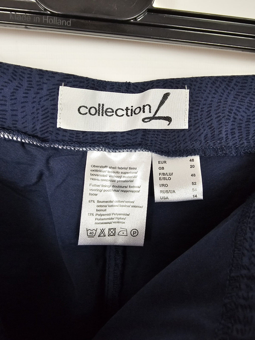EK3163 Damen Rock von CollectionL Mit Unterhose, Gr. 46, Blau2
