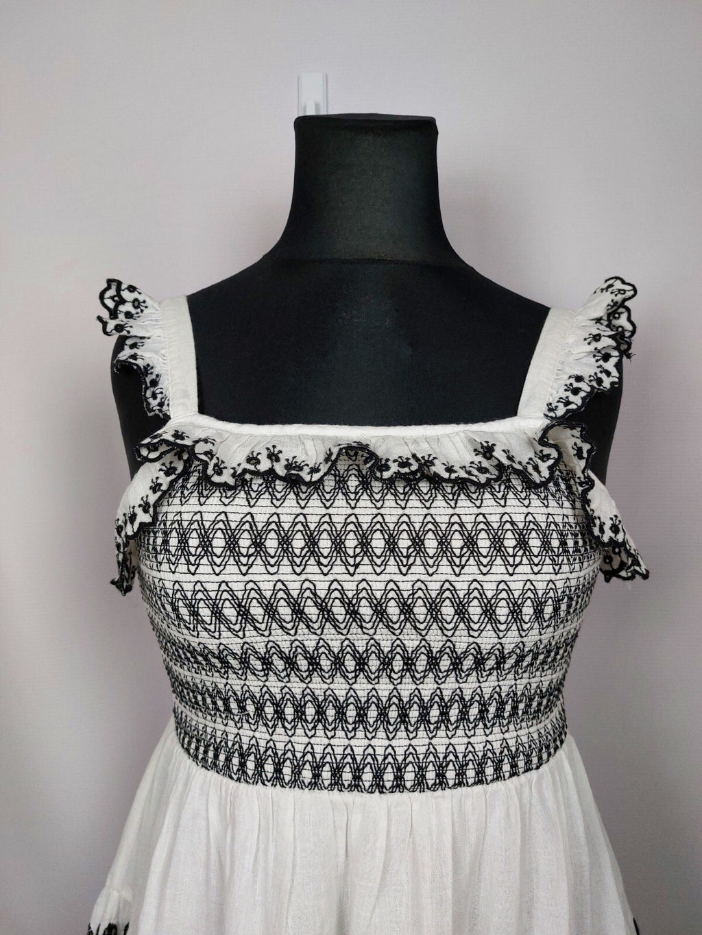 EK4856 Damen Kleid von River Island, weiß-schwarz, Gr.14(XL)1