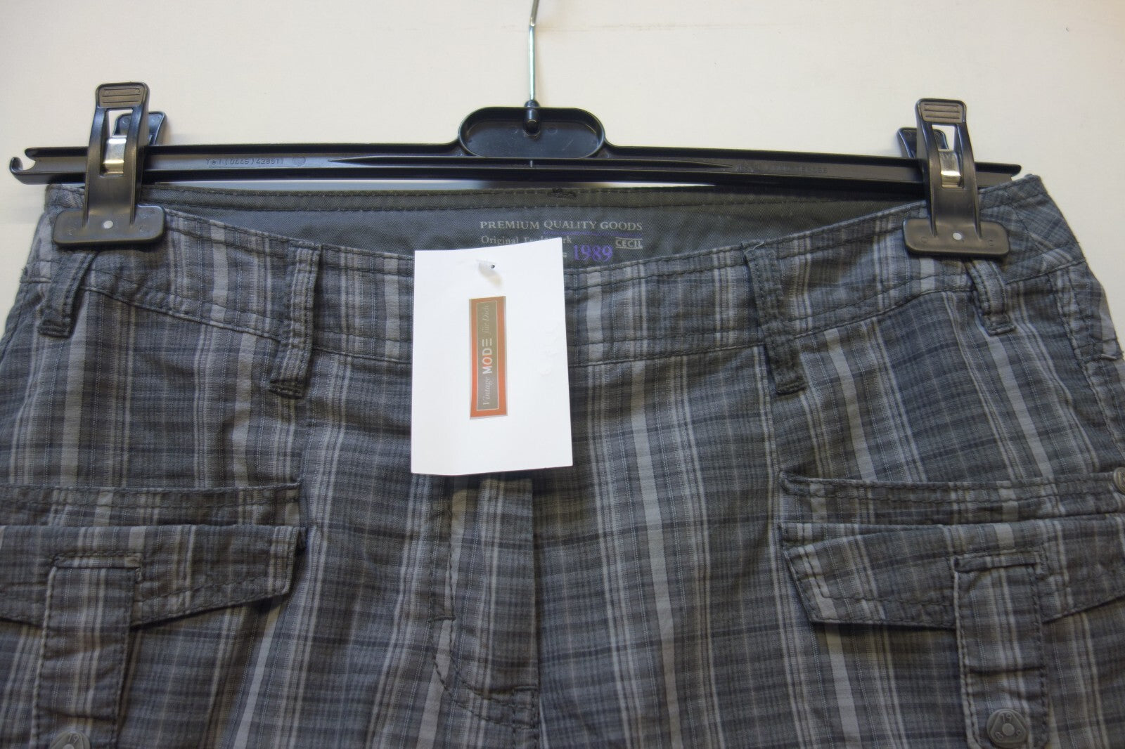 EK0400 Damen Shorts von Cecil, grau, kariert, Gr. 281