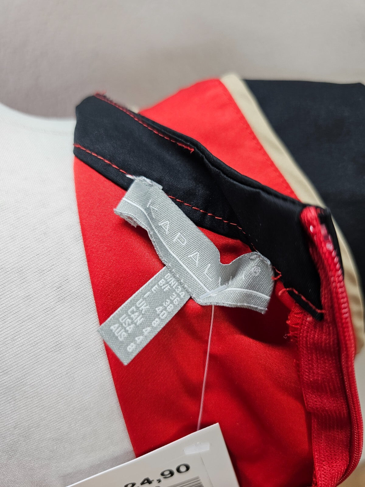 EK6182 Damen Kleid von Kapalua, rot-schwarz, Gr.345