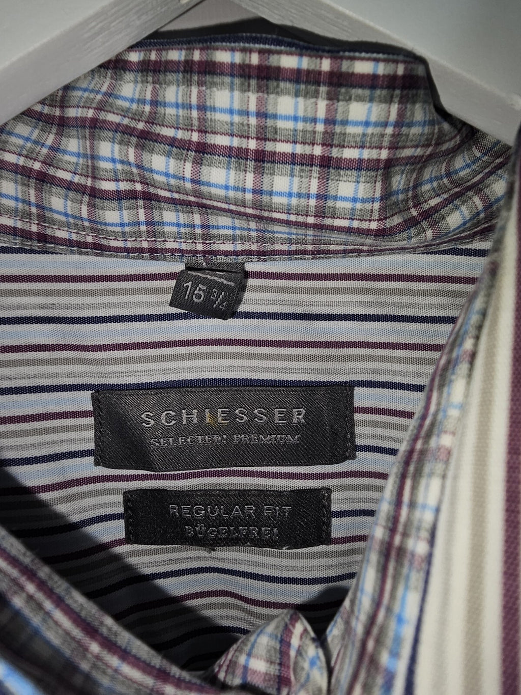 EK6868 Herren Hemd von Schiesser, Mehrfarbig, Gr.40, 15½2