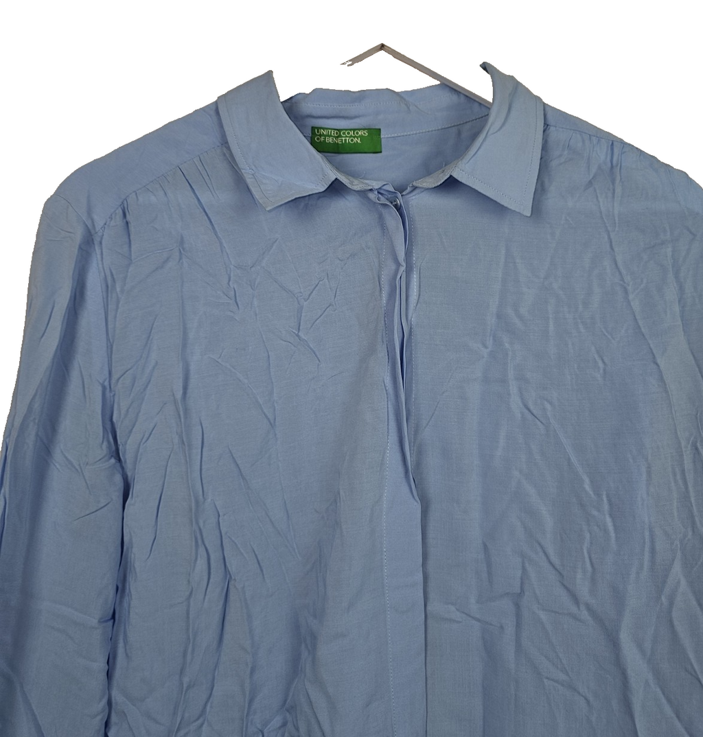 EK7808 Damen Bluse von United Colors Of Benetton, blau, Gr.L1