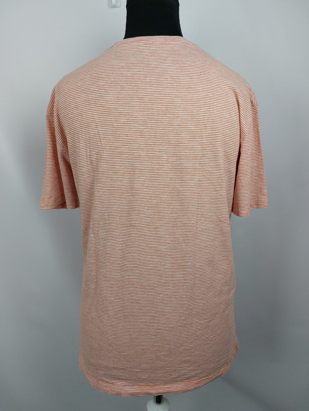 EK3832 Damen T-Shirt von Tom Tailor, orange/weiß gestreift, Gr. XL5