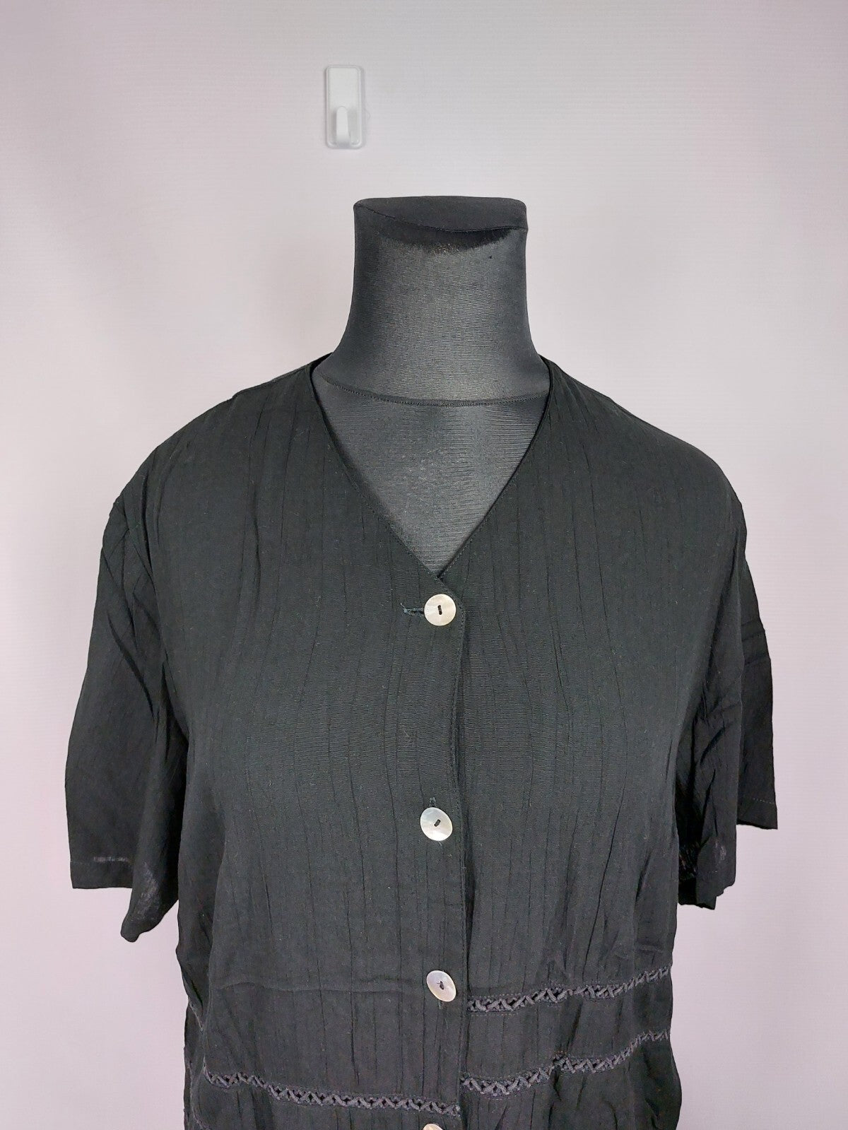 EK4104 Damen Bluse von meine Größe, schwarz, Gr. 461