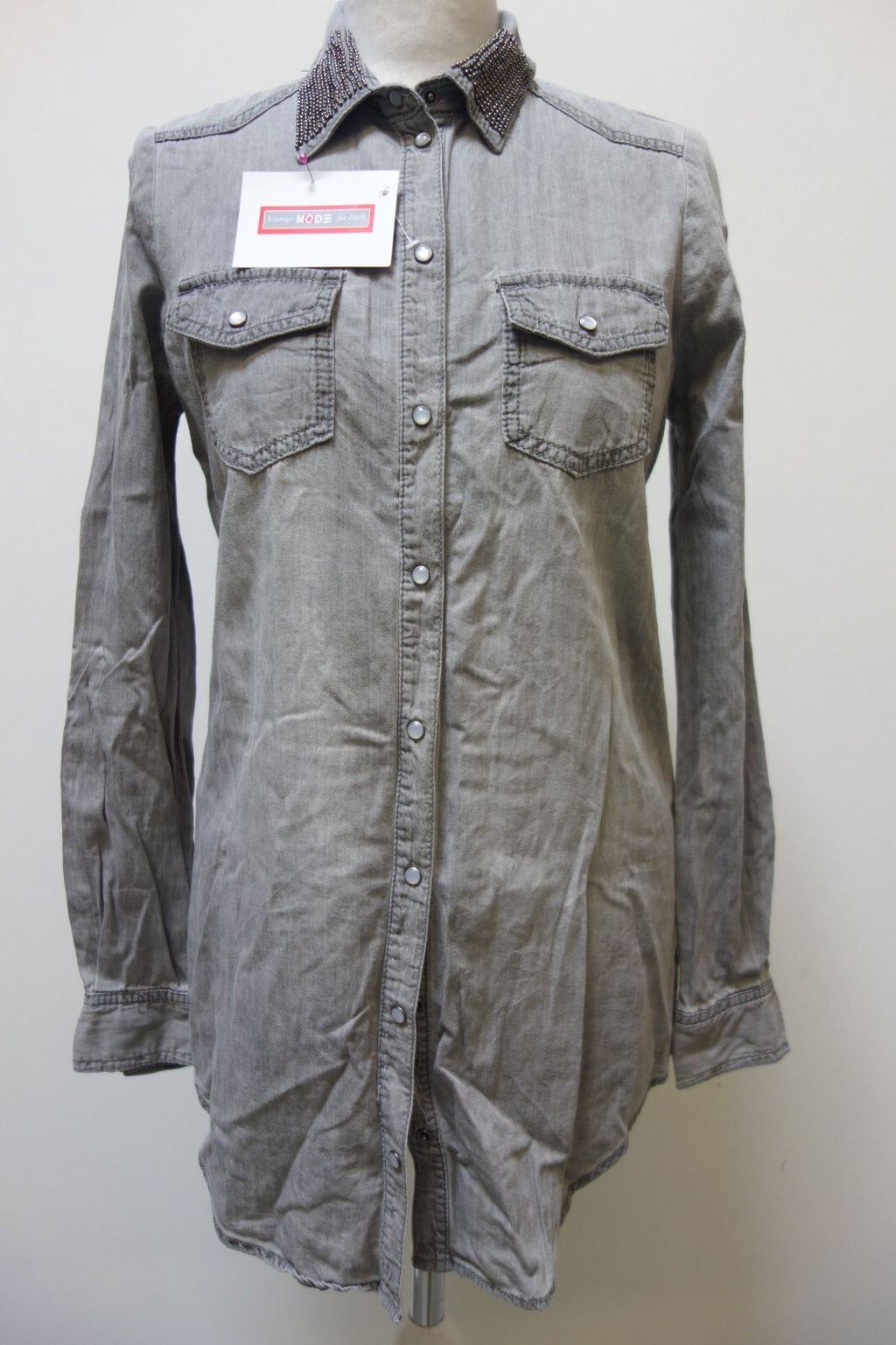 EK3519 Damen Bluse von Only, grau, Gr. 360