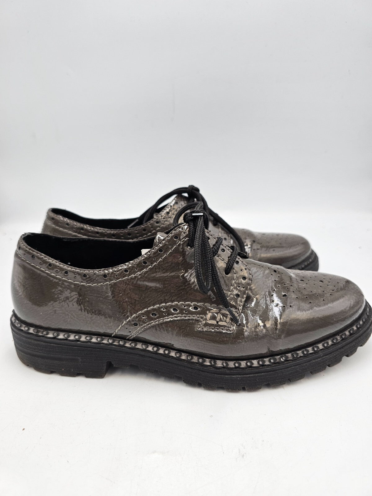 ES0006 Damen Halbschuhe von Rieker, grau, Gr. 384