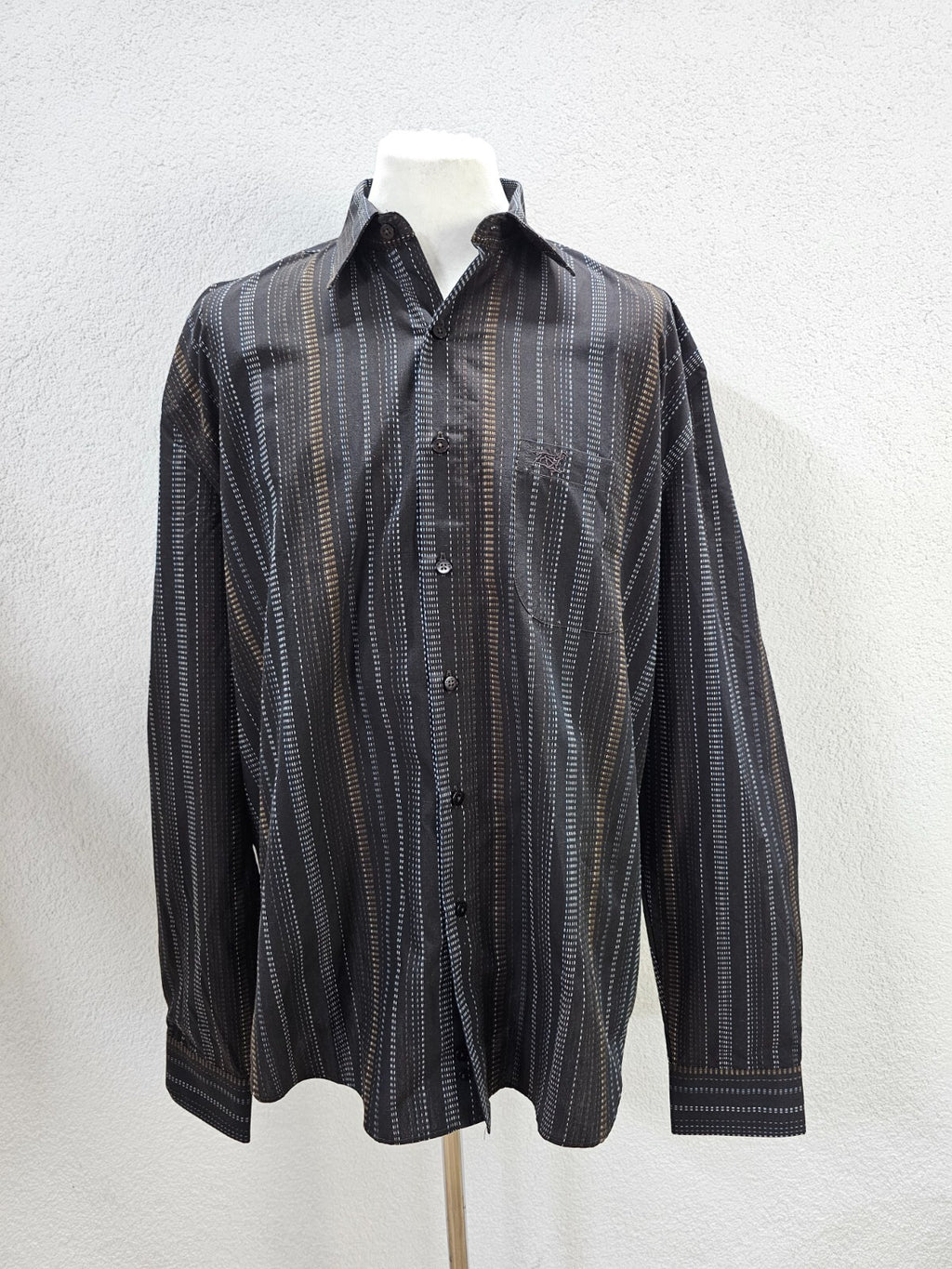 EK6416 Herren Hemd von Jim Spencer, Schwarz, Gr.: 45/460