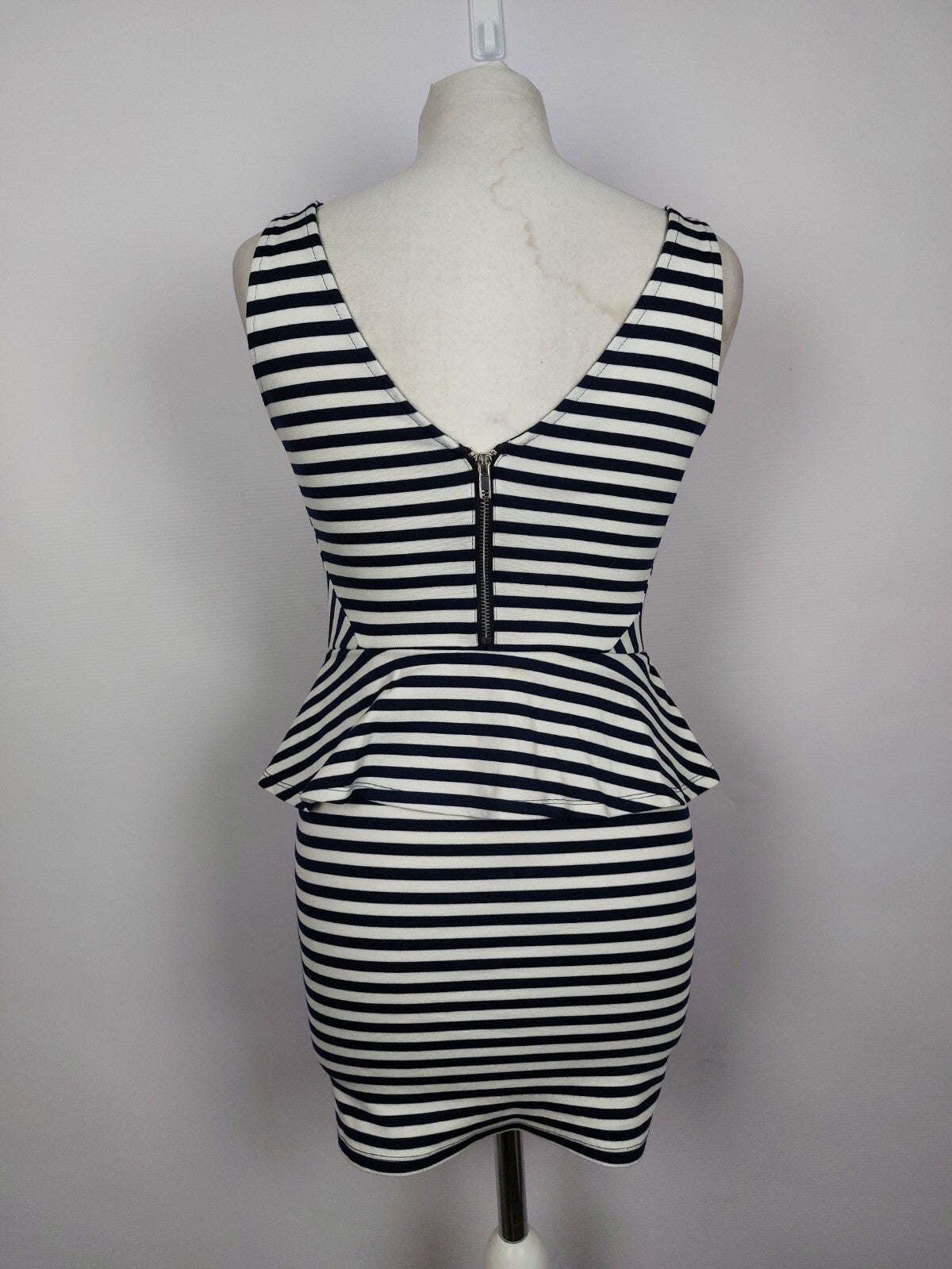 EK2620 Damen Kleid, weiß-dunkelblau, Gr.36 (nach Größentabelle)3