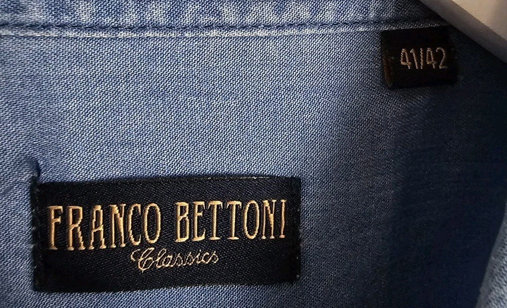 EK9669 Herren Hemd von Franco Bettoni, blau, Gr.41/421