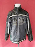 EK0993 Kinder Lederjacke Tantum O.N.,Grau,Schwarz ,Gr.1460