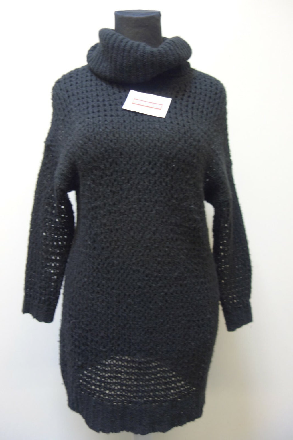 EK0684 Damen Rollkragen Oversize Pullover von Ichi, schwarz, Gr. M0