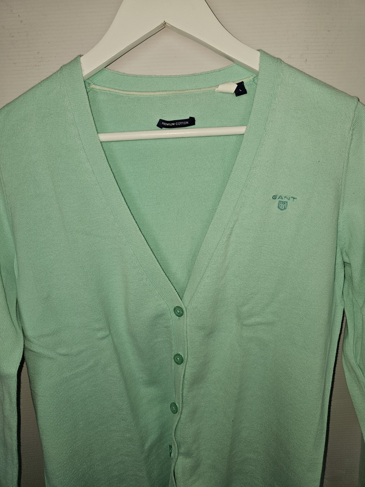 EK9095 Damen Strickjacke von Premium Cotton, Türkis, Gr. L1