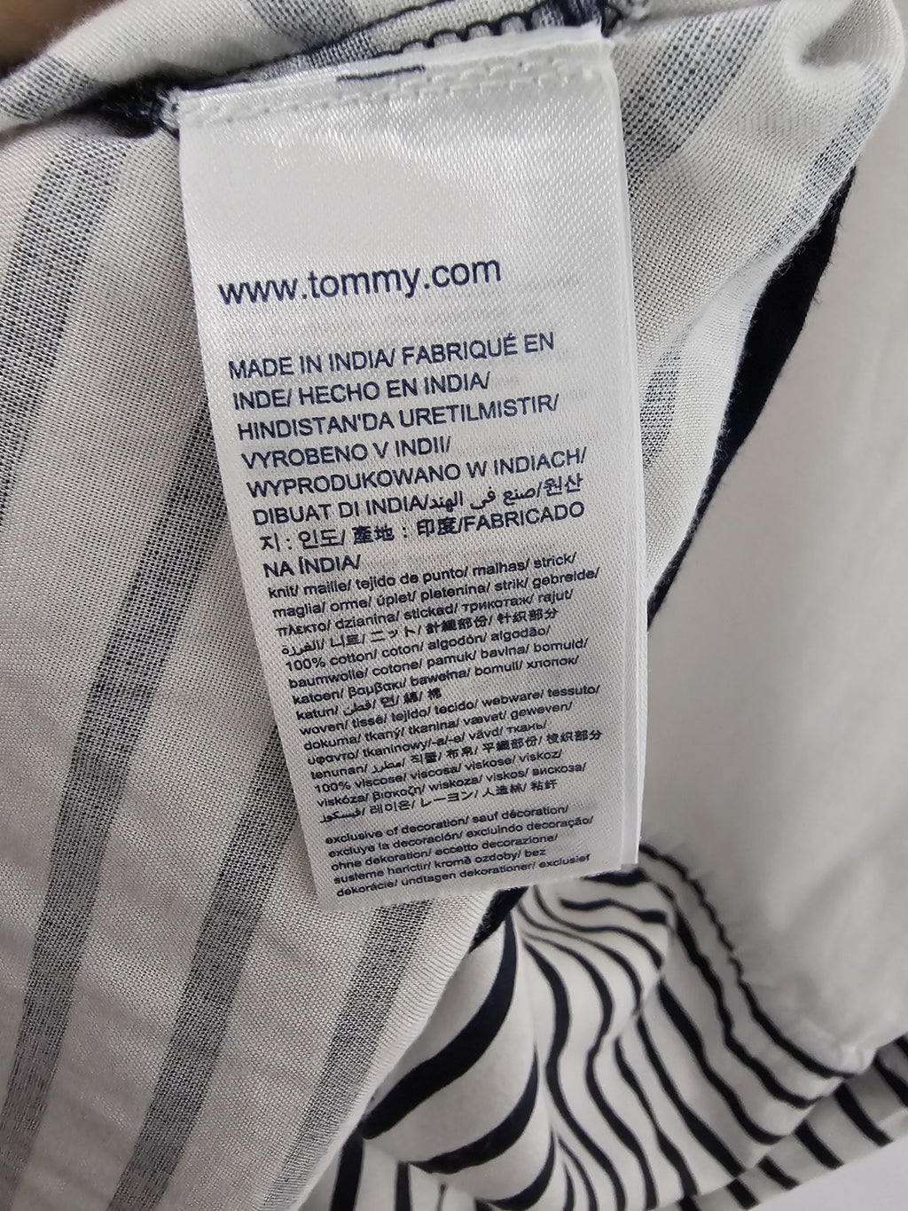 EK5157 Damen Kleid von Tommy Hilfiger Denim,  Weiß, Gr. S6