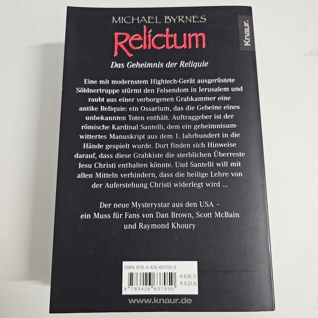 EN2444 Relictum von Michael Byrnes (Mysterythriller 2007) Taschenbuch Deutsch 1