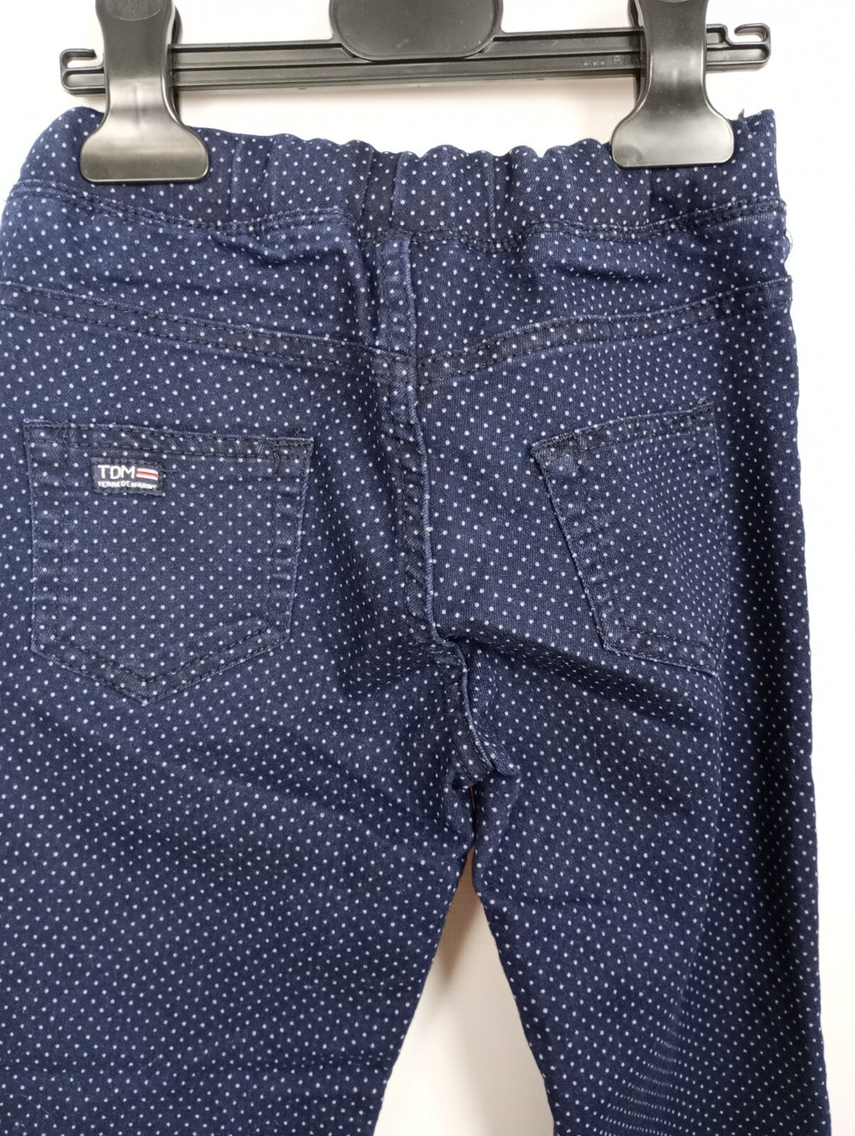 EK5321 Kinder Hose von Terre de Marins, blau gepuktet, Gr. 122/1286