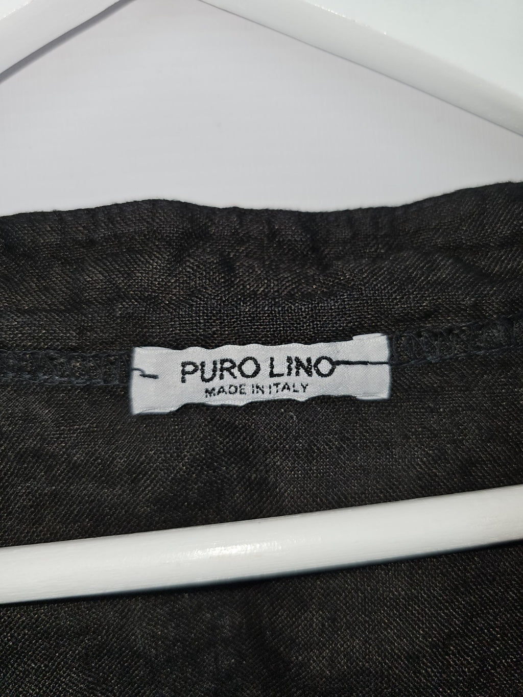 EK9997 Damen Bluse von Puro Lino, Schwarz, Gr. L1