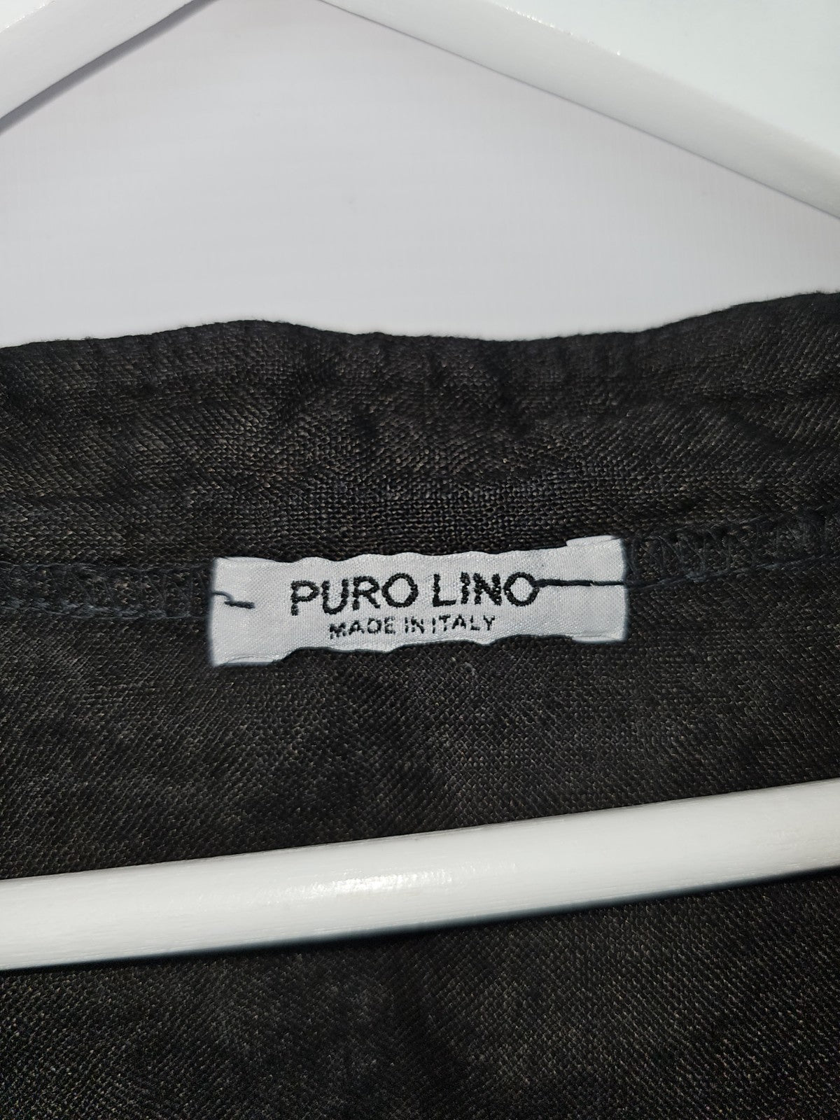 EK9997 Damen Bluse von Puro Lino, Schwarz, Gr. L1
