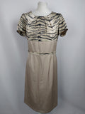 EK5045 Damen Kleid von Yawa, beige/grau, Gr. 420