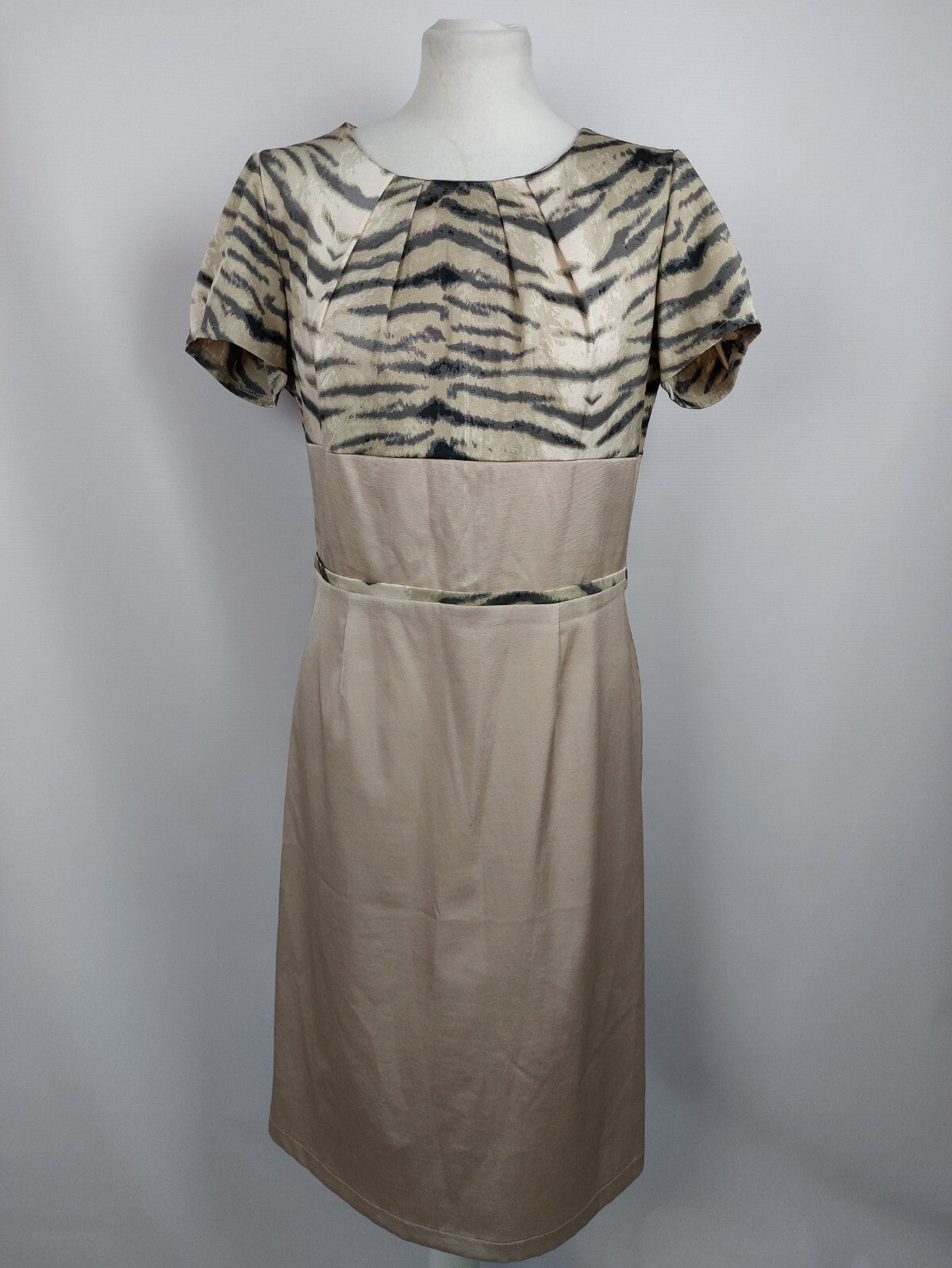 EK5045 Damen Kleid von Yawa, beige/grau, Gr. 420