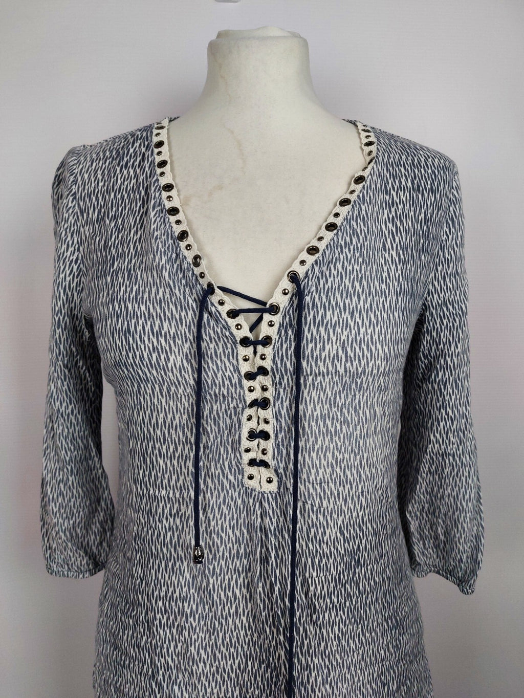 EK4999 Damen Bluse von BiBA, grau-weiß, Gr.341