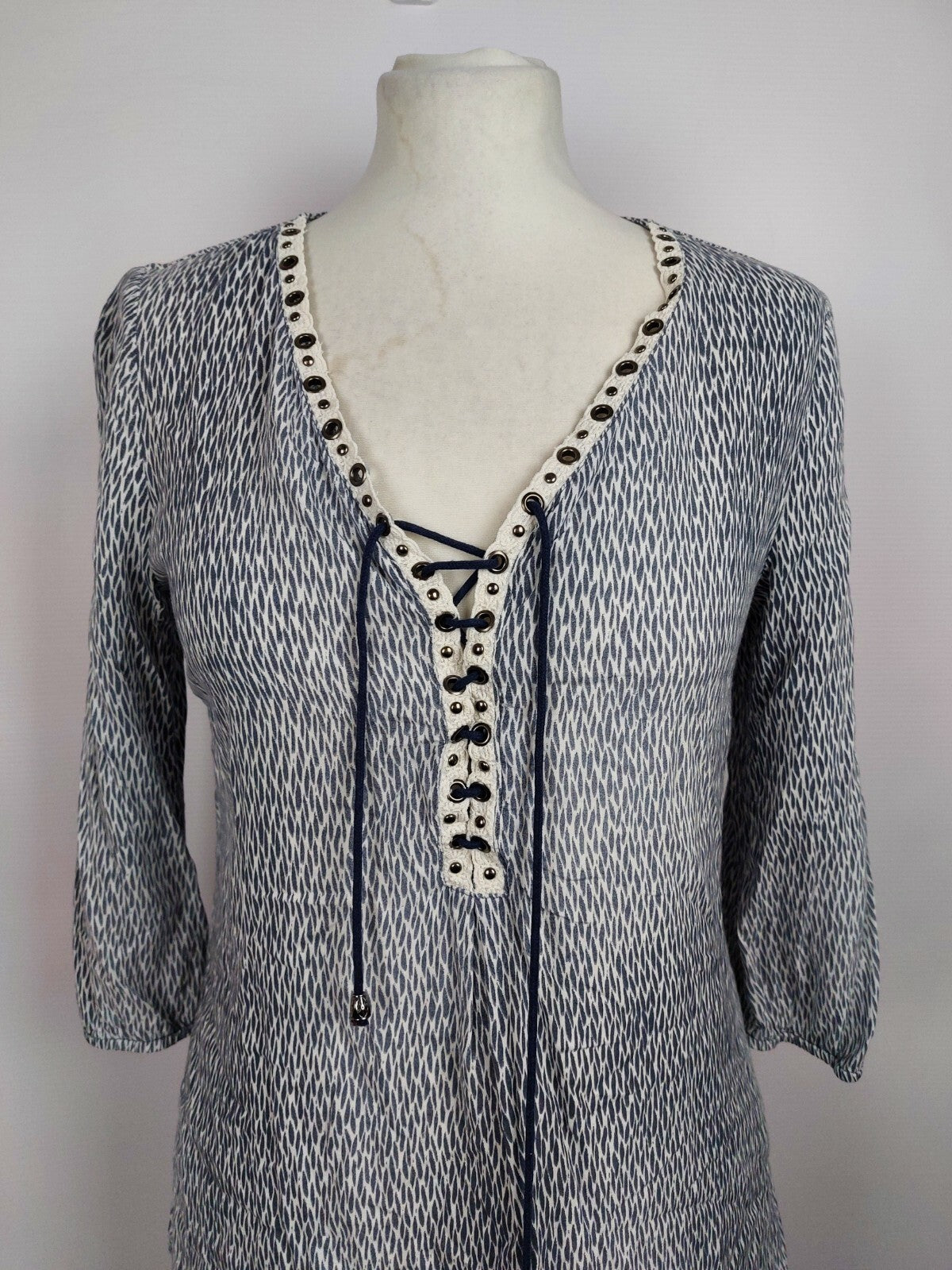 EK4999 Damen Bluse von BiBA, grau-weiß, Gr.341