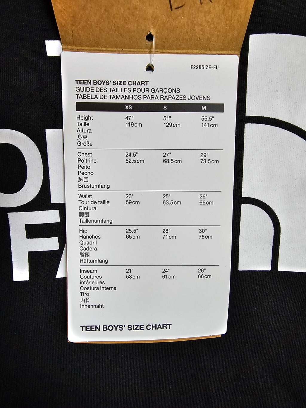 EK4061 Jungen T-Shirt von The North Face, schwarz, Gr.XS2