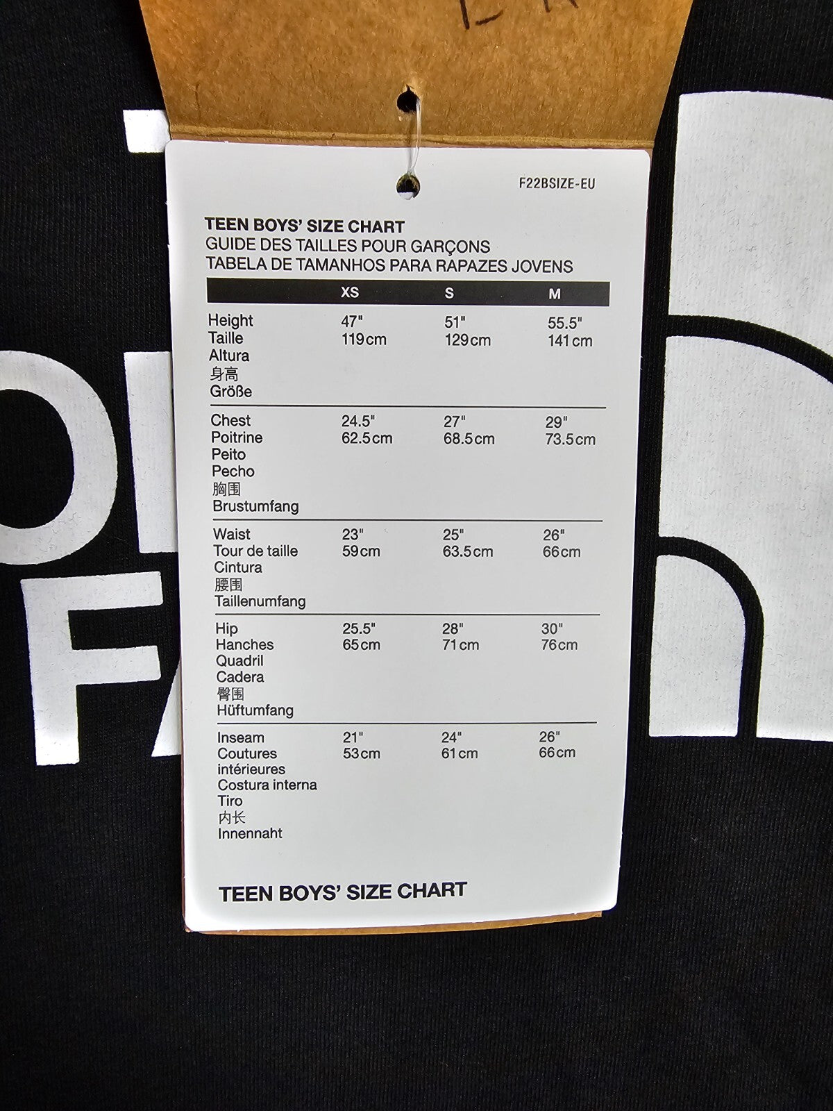 EK4061 Jungen T-Shirt von The North Face, schwarz, Gr.XS2