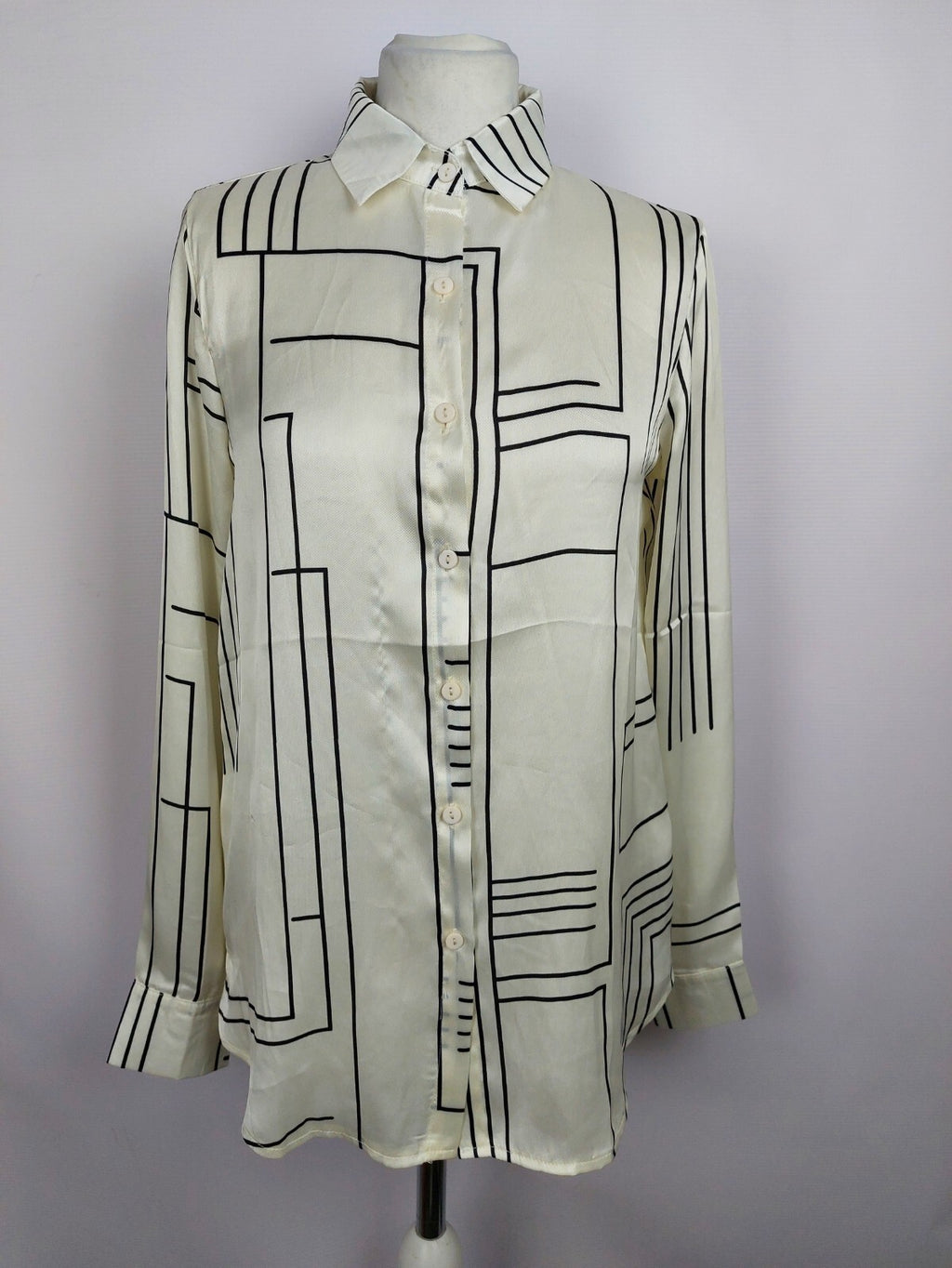 EK4497 Damen Bluse von Guts&Gusto, weiß/schwarz, gr. S0