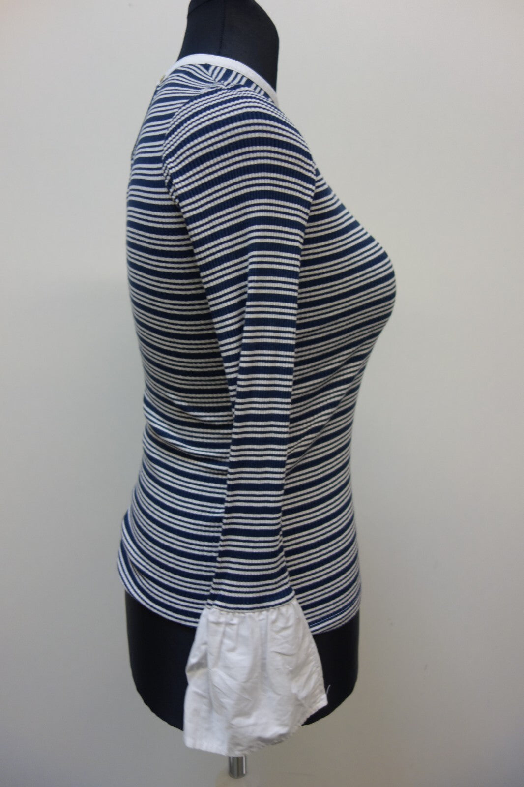 EK3613 Damen Langarmshirt von Esprit, blau/weiß gestreift, Gr. S3