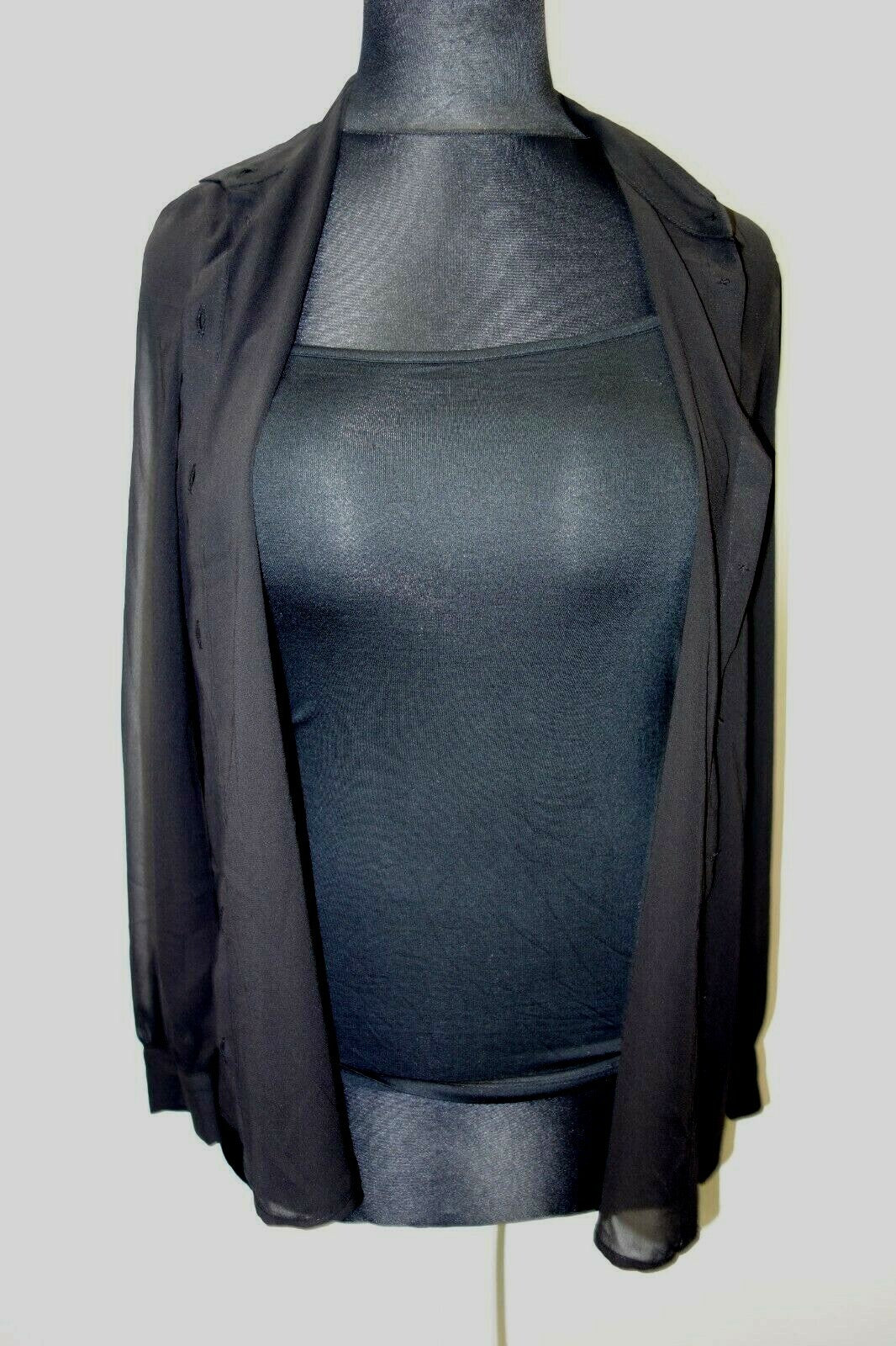 EK0784 Damen Bluse mit Top von Esprit, schwarz, 382