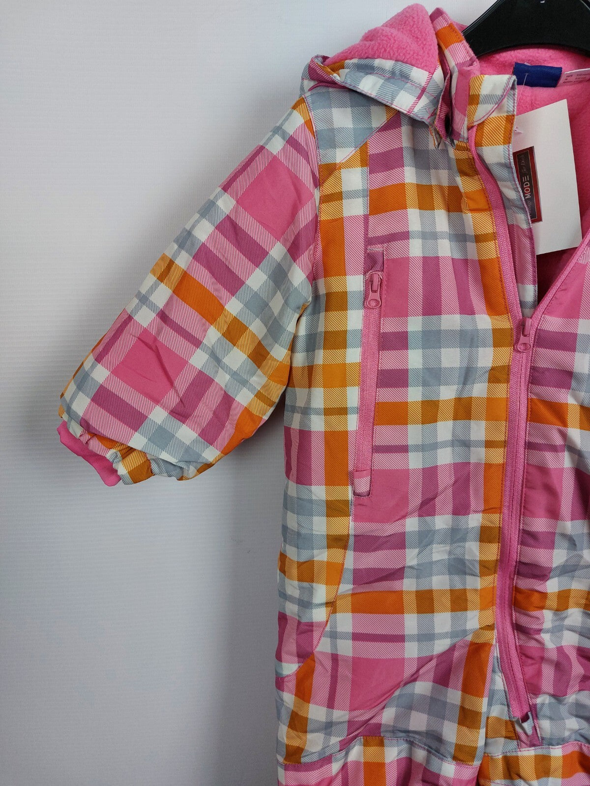 EK1231 Mädchen Einteiler von Lupilu, Gr. 74/80, rosa kariert2