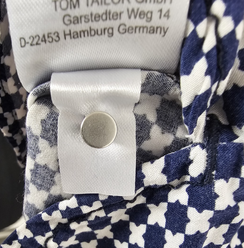 EK8380 Damen Bluse von Tom Tailor, Blau/weiß, Gr. XS6