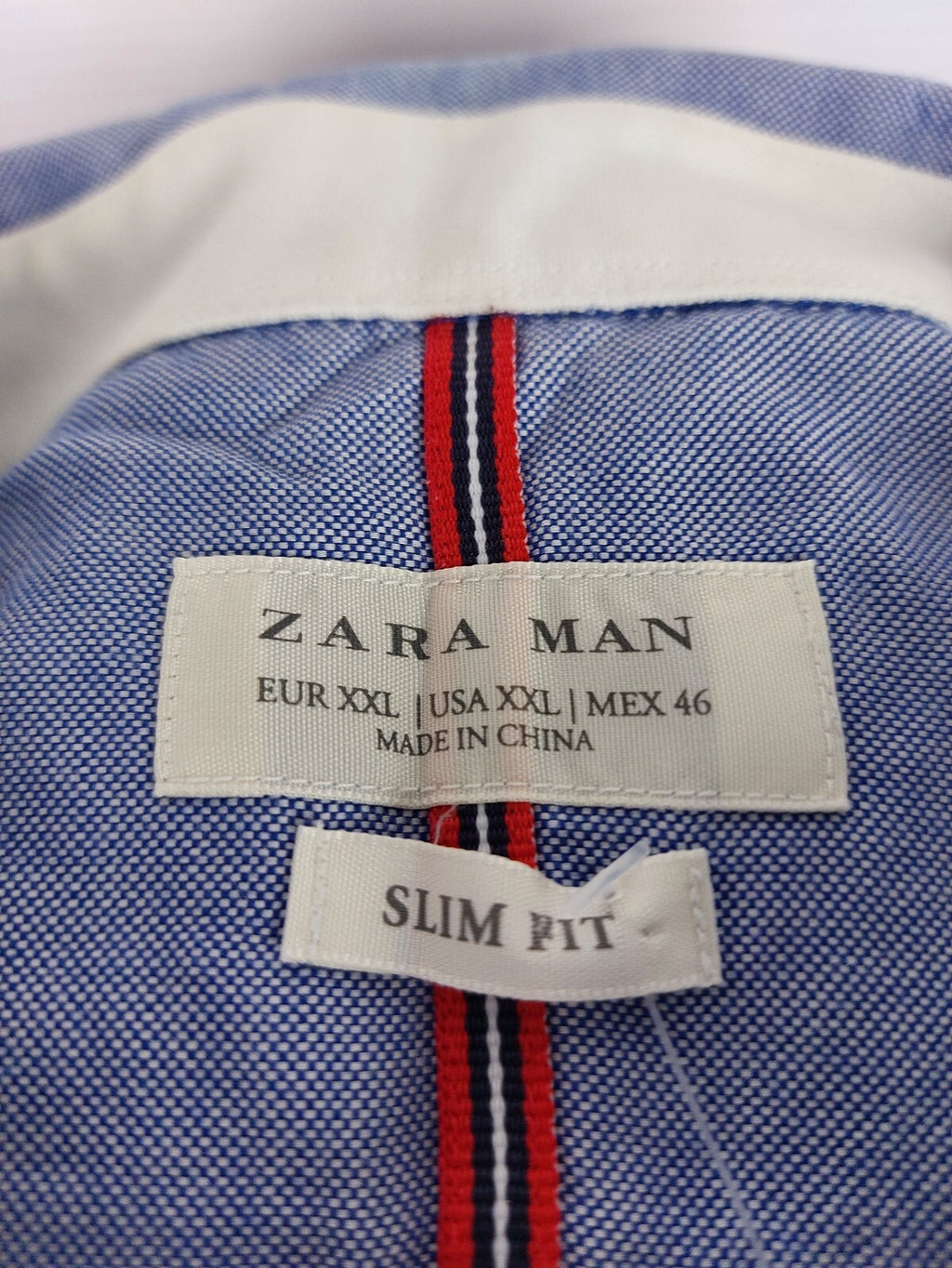 EK5154 Blaues Hemd von ZARA für Herren, Gr. 2XL6