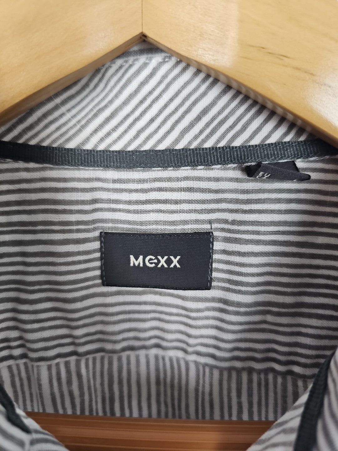 EK8293 Herren Hemd Mex Kurarm Grau Gestreift Gr.L1
