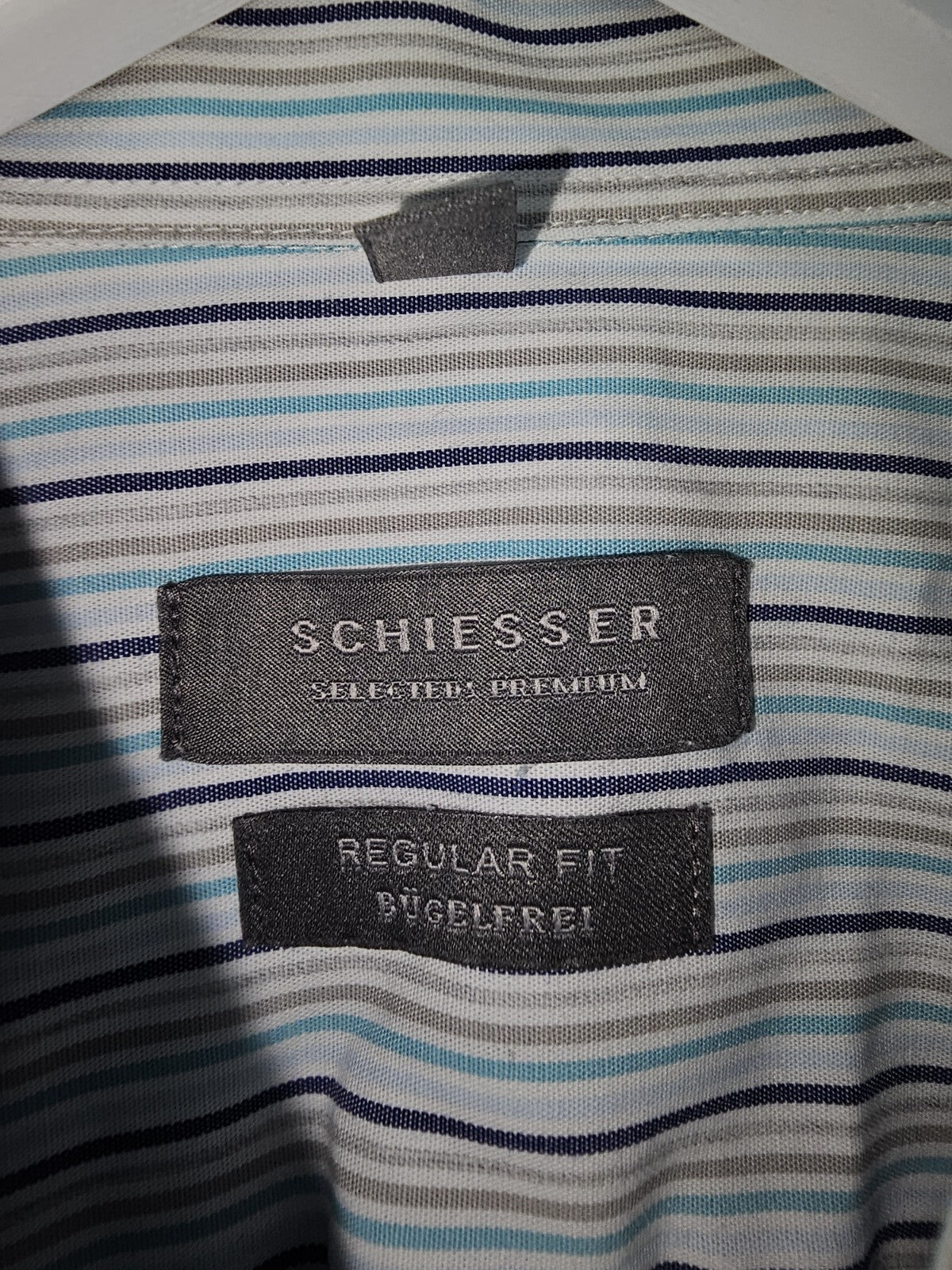 EK6869 Herren Hemd von Schiesser, Mehrfarbig, Gr.40, 14¾3