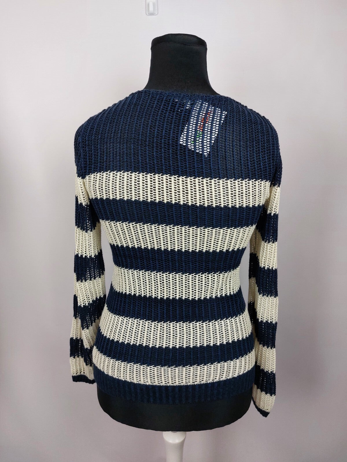 EK5178 Damen Pullover von Tom Tailor, blau/weiß, Gr. M6