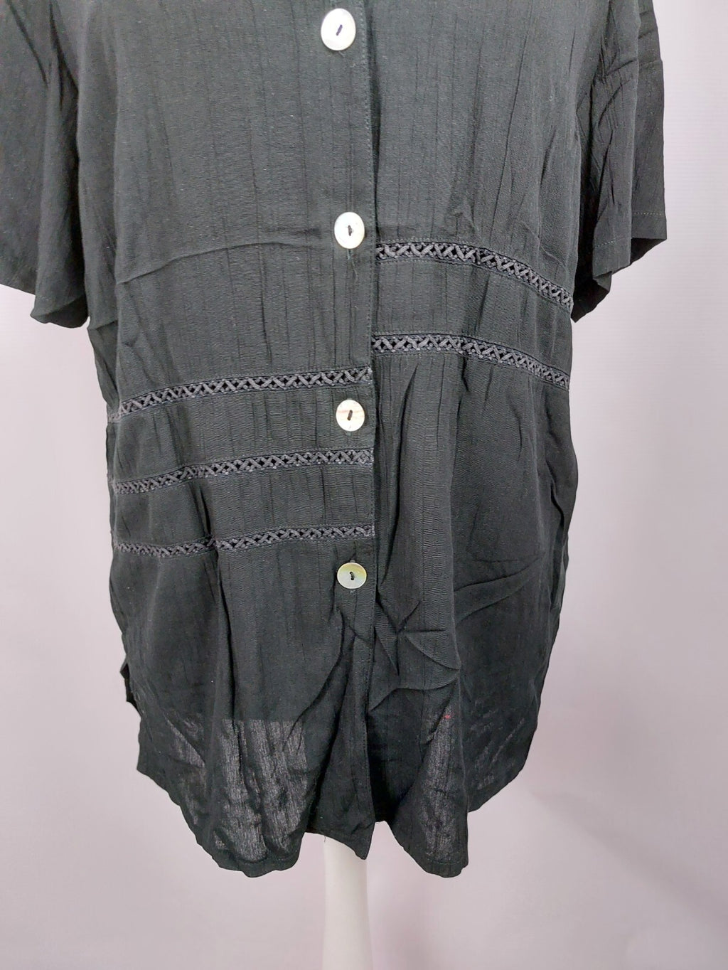 EK4104 Damen Bluse von meine Größe, schwarz, Gr. 462