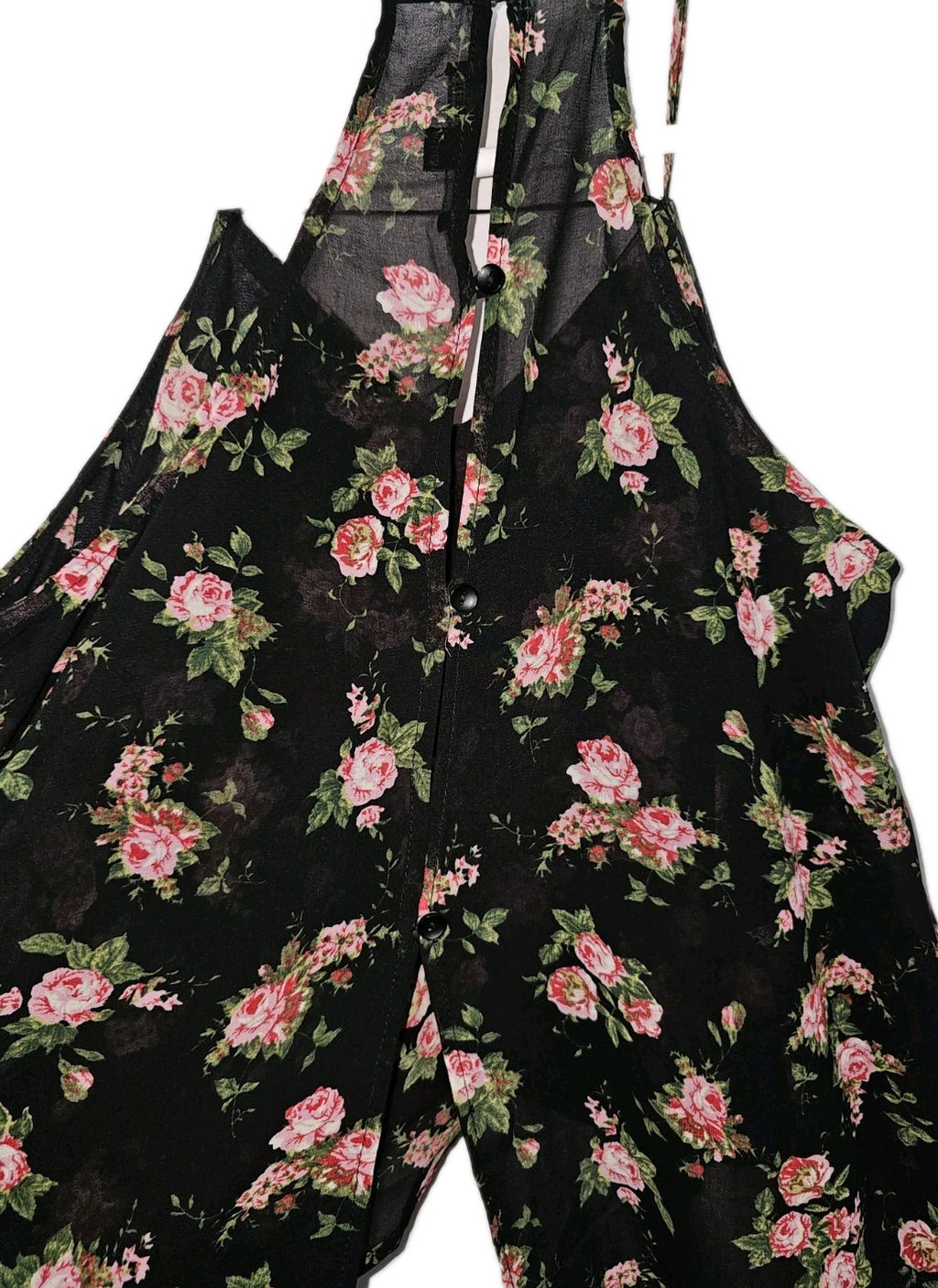 EK10101 Damen Bluse von Tally Weijl, schwarz mit Blumenmuster, Gr.XXS3