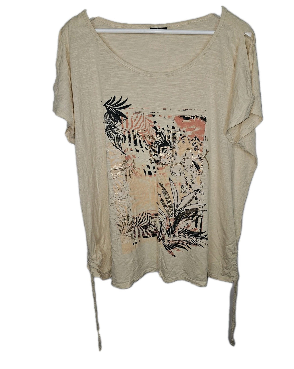 EK10272 Damen T-Shirt von Laura Torelli, beige, Gr.XL0
