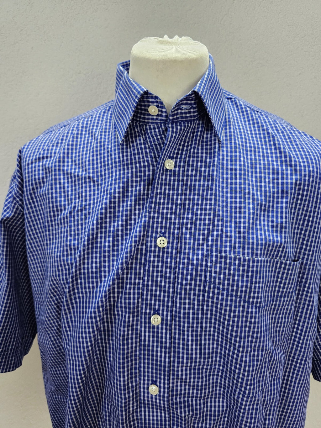 EK6108 Herren Hemd, blau/weiß kariert, Gr. XL1