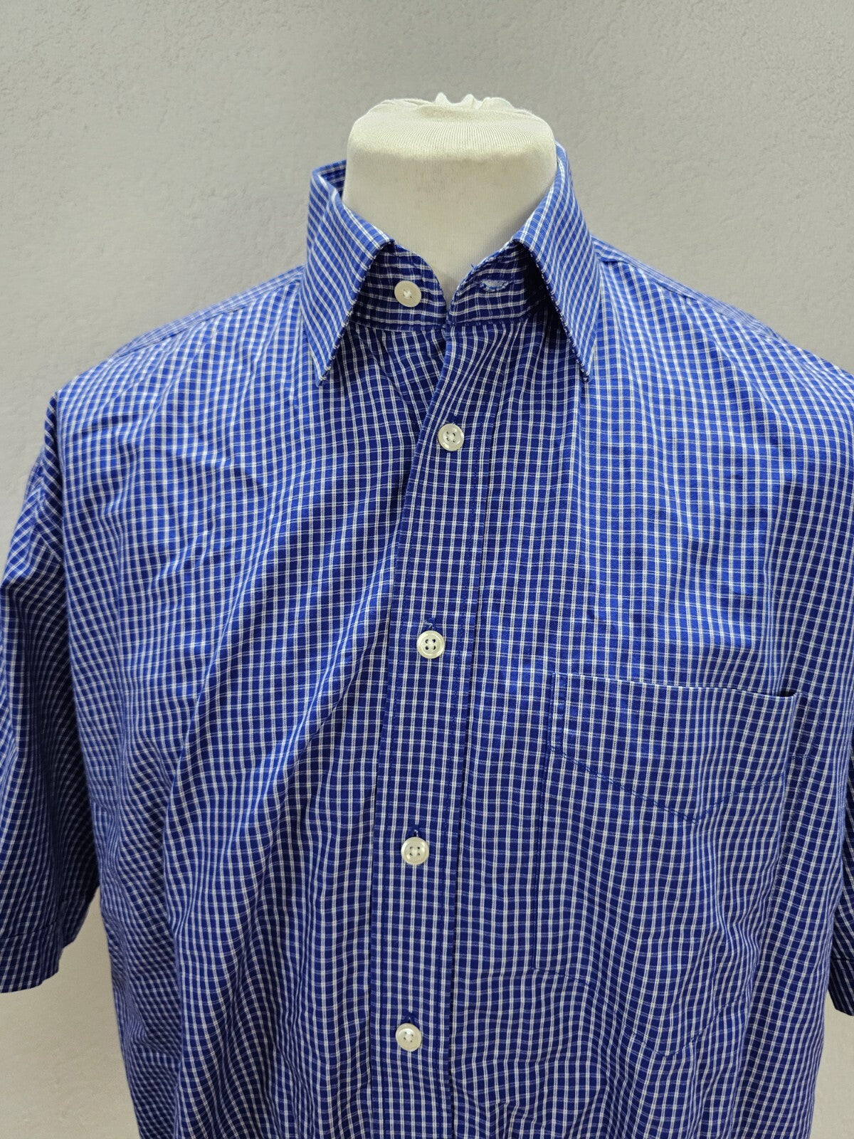 EK6108 Herren Hemd, blau/weiß kariert, Gr. XL1