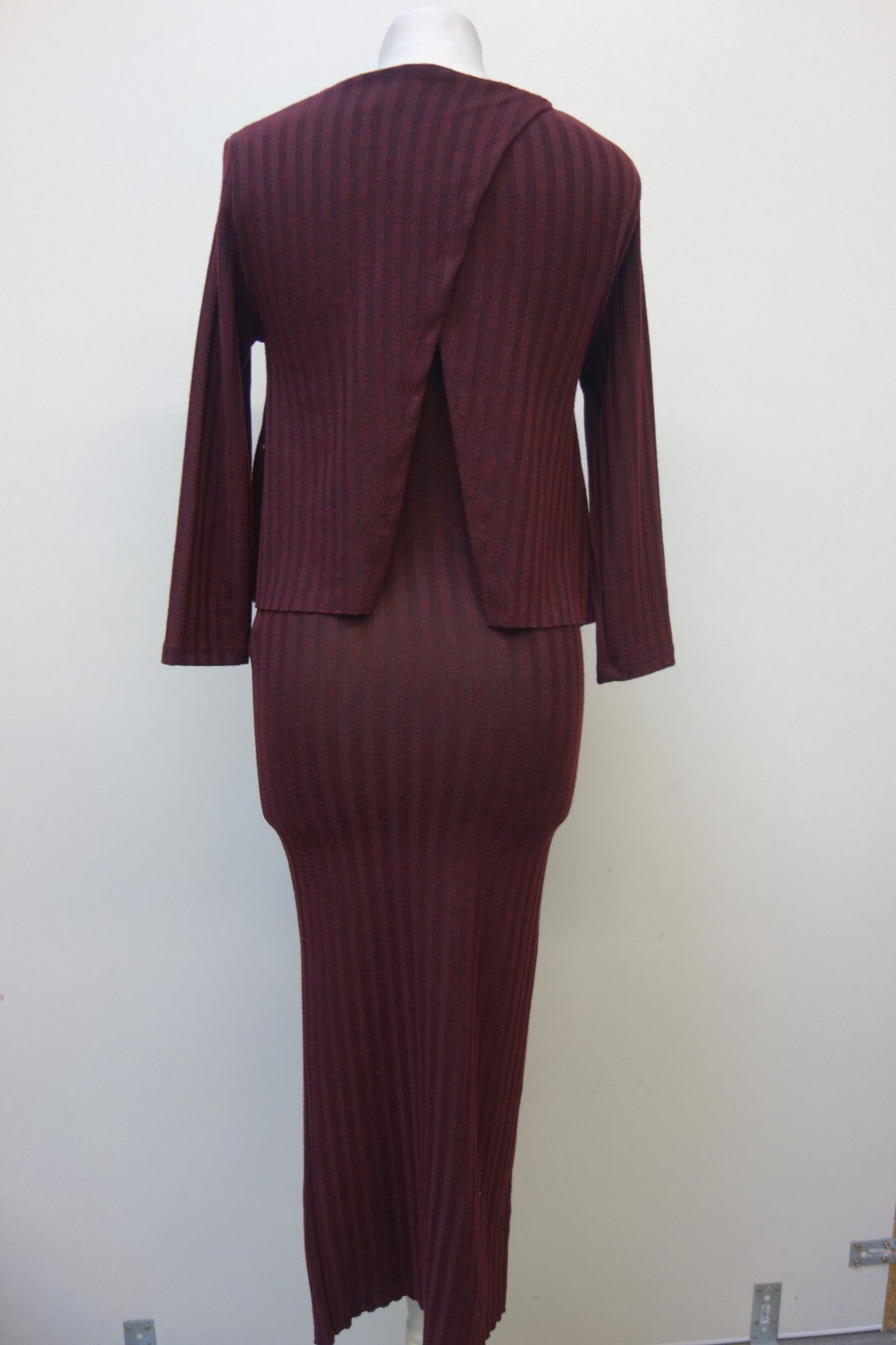 EK3546 Damen Kleid von Stradivarius, dunkelrot, Gr. S3