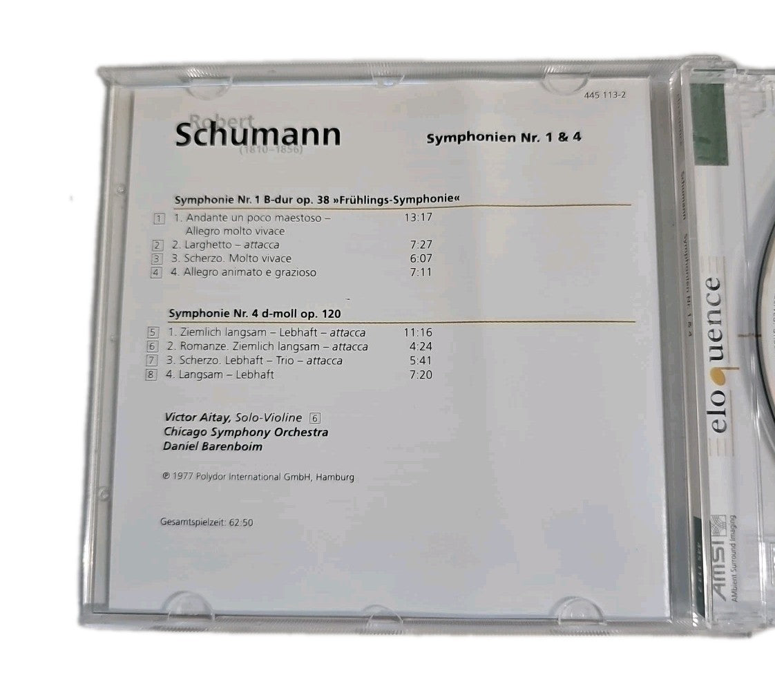 EB4054 Eloquence - Schumann (Sinfonien) von Daniel Barenboim, CD 3