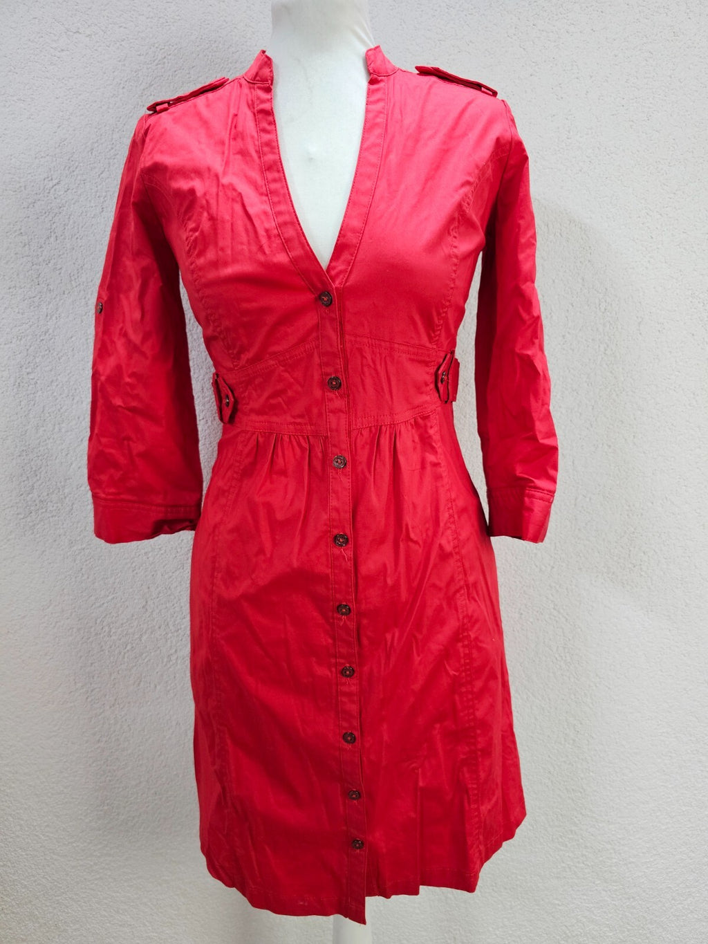 EK5753 Damen Blusenkleid von Mango, rot, Gr. XS/S0