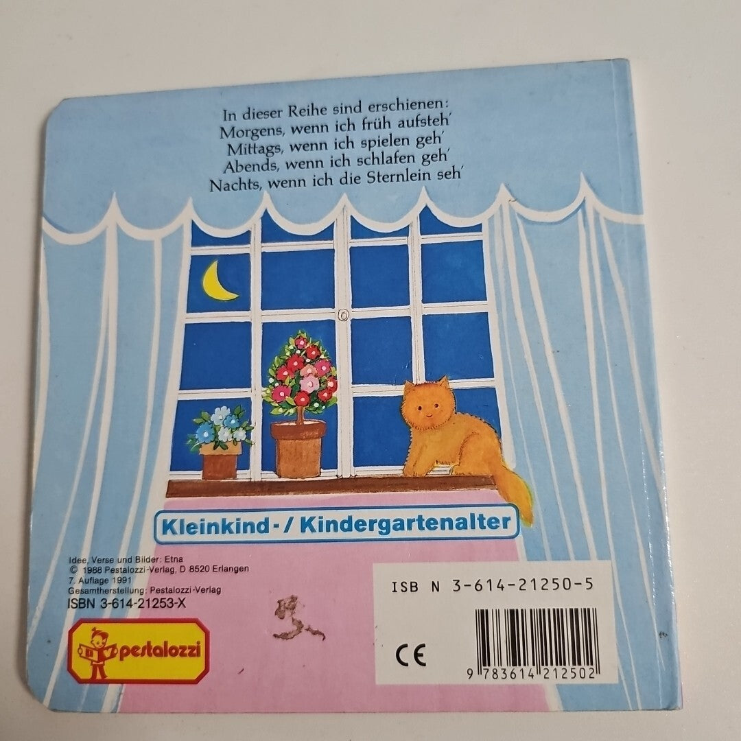 EB1763 Pestalozzi -Kinderbuch, Kartonbuch, Abends, wenn ich schlafen geh, 19892