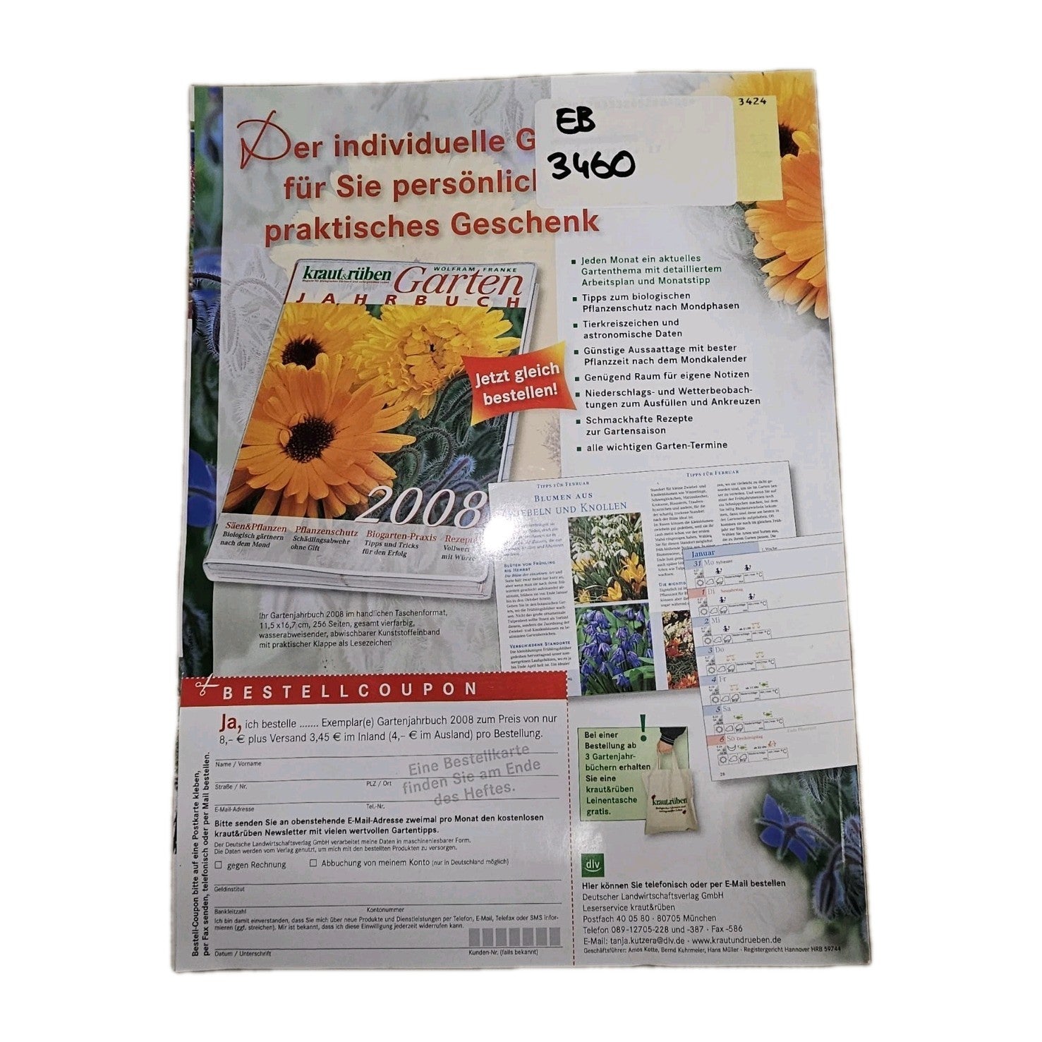 EB3460 Kraut und Rüben, 04/2008, biologisches Gärtnern und naturgemäßes Leben 1