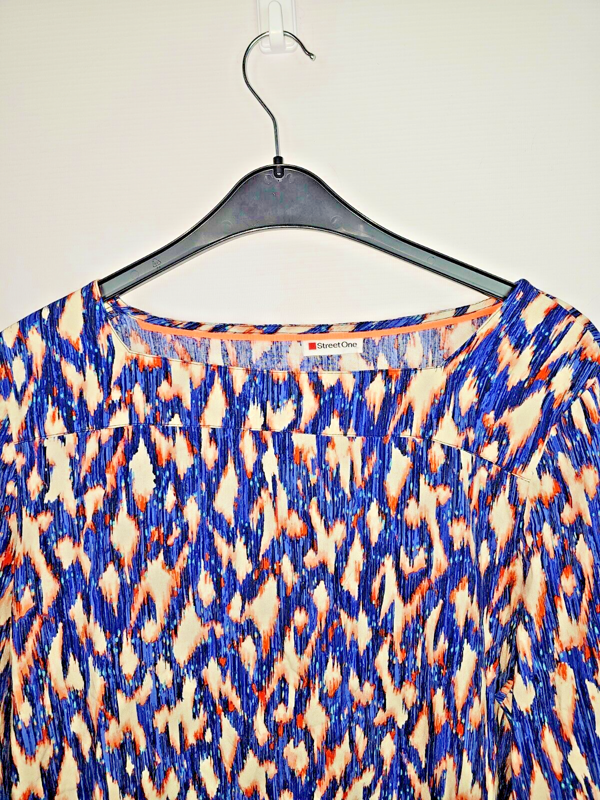 EK6425 Damen Bluse von Street One, blau-orange, Gr.L1