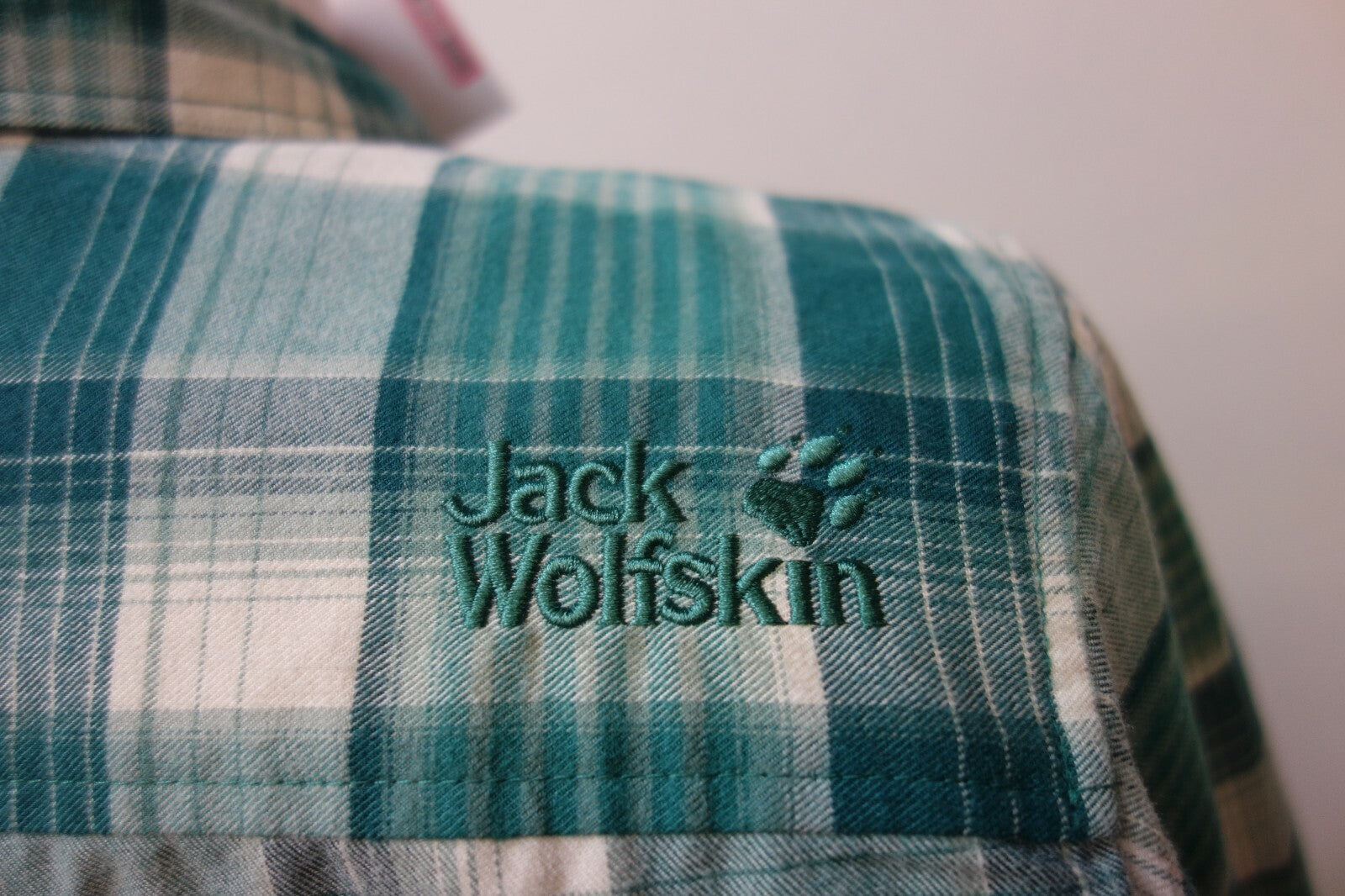 EK0411 Damen Bluse von Jack Wolfskin, grün, kariert, S3
