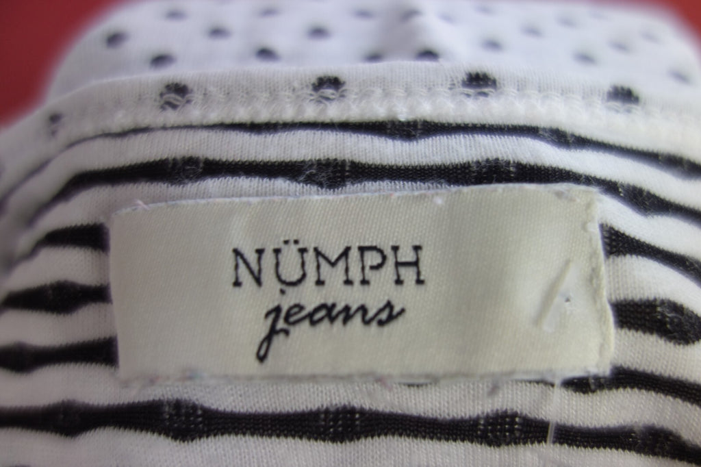 EK0488 Damen Shirt von Nümph, weiß/schwarz, Gr. L4